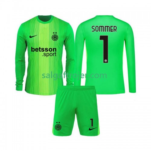 Internazionale Milano Yann Sommer 1 Fodboldtrøjer Målmand Børn 3. sæt 2025/26 Langærmet Internazionale Milano Yann Sommer 1 Fodboldtrøjer Målmand Børn 3. sæt 2025/26 Langærmet